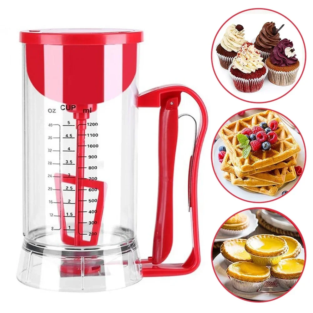 Electric Mixer Batter Dispenser 1.2L Pancake Batter Dispenser With Graduated Line Kitchen Baking Tool Kitchen Tools