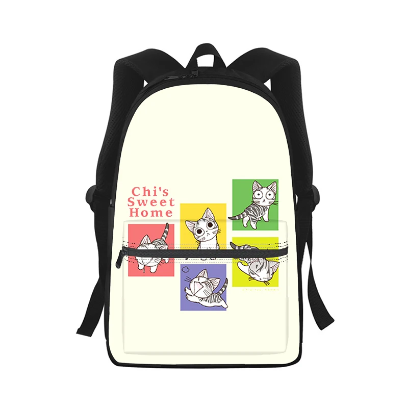 Desenhos animados chi doce casa gato das mulheres dos homens mochila impressão 3d moda estudante saco de escola portátil mochila crianças viagem bolsa de ombro