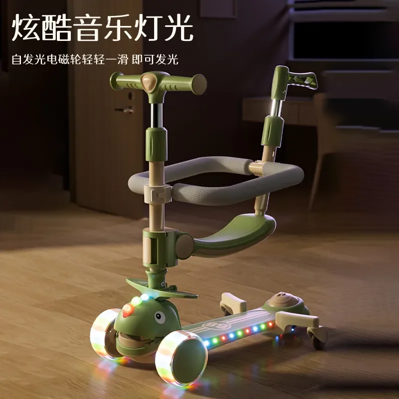 for Children Scooter 1-3-6 Year Old Boy Girl Baby Walker Pedal Yo-Yo Car 3-in-1 Flash Balance Bike