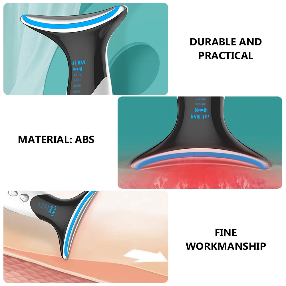 Strumento ricaricabile per massaggio al collo per sollevamento, rassodamento, schiarente, dispositivo per la cura della pelle, massaggiatore per scollatura, viso più sottile