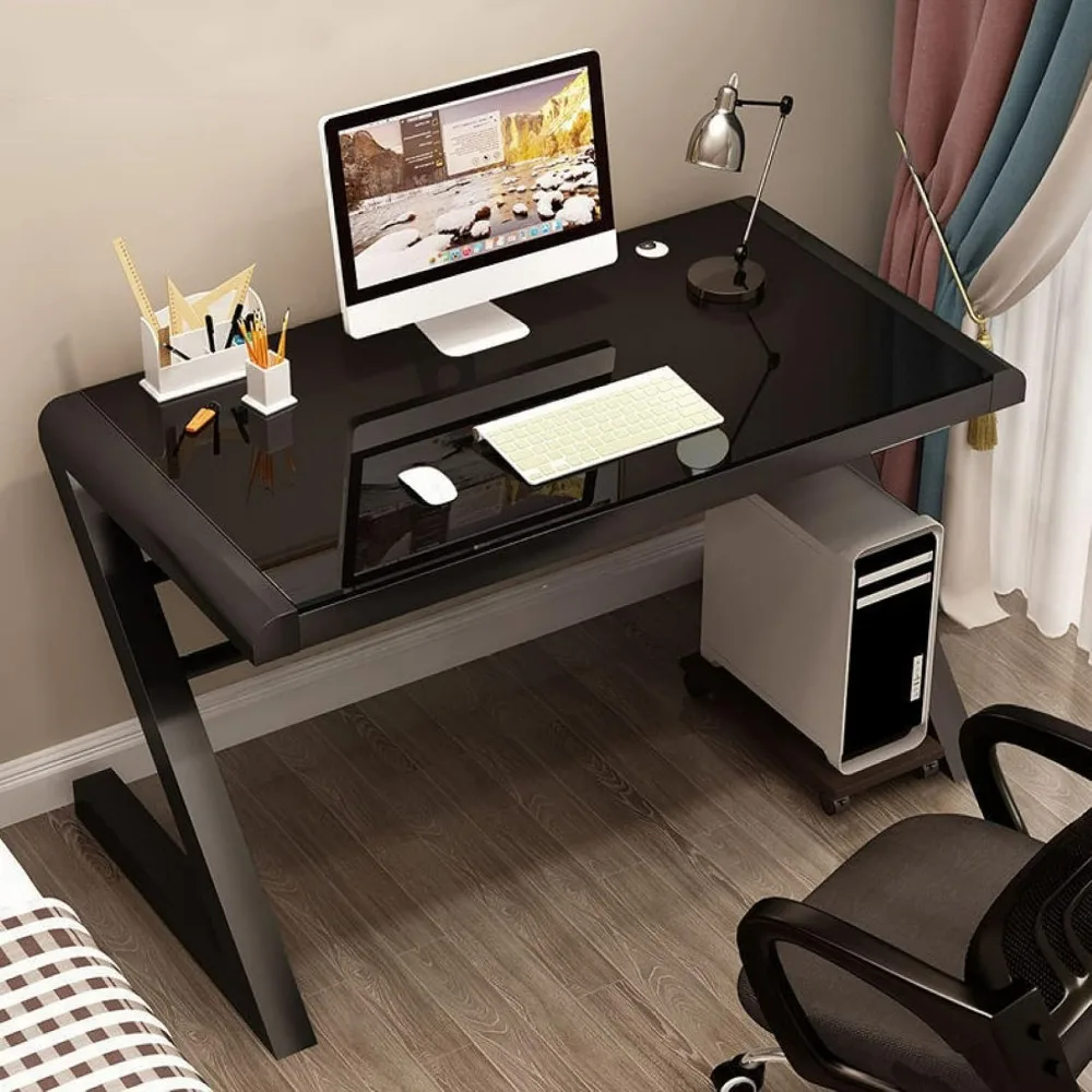 

Tempered Glass Computer Desk Modern Design Student Writing Desk