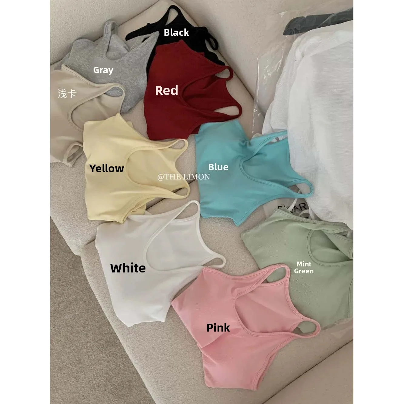 Summer New Style Sexy Hot Girl Strap Vest Women's Slimming Integrated Chest Pad No Cup Run Cotton Nylon Spandex Blend Short L...