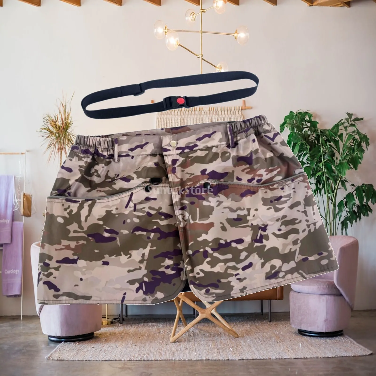 Dog Handler Training Pants with Multi Pockets Waterproof Training Belt Clothing Anti Bite Dog Training Shorts for Garden