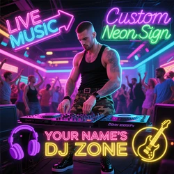 Neon sign custom Personalized DJ Name Neon Sign For Wedding Wall Birthday Bar Party Name Neon Signs Business Logo Dropshipping