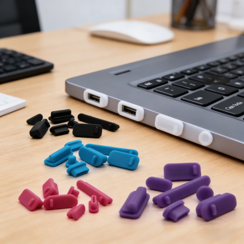

16 шт. разноцветных силиконовых заглушек от пыли для ноутбуков, USB-заглушки от пыли, аксессуары для компьютеров