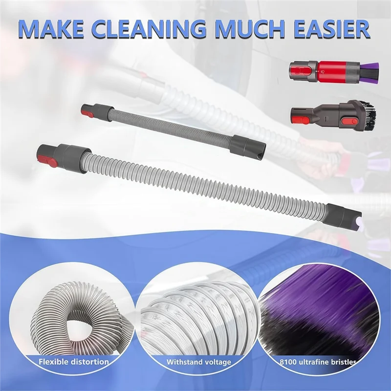 

B07B-Vacuum Cleaner Dust Brush Set, Gentle On Surfaces For Dyson V7/V8/V10/V11/V15 Accessories