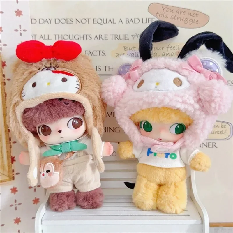 MINISO 15-17 سنتيمتر ل Labubu Dimoo دمية ميلودي Hellokitty Kuromi سينامورول بورين الملابس الكرتون أفخم قبعة الملابس والاكسسوارات #3
