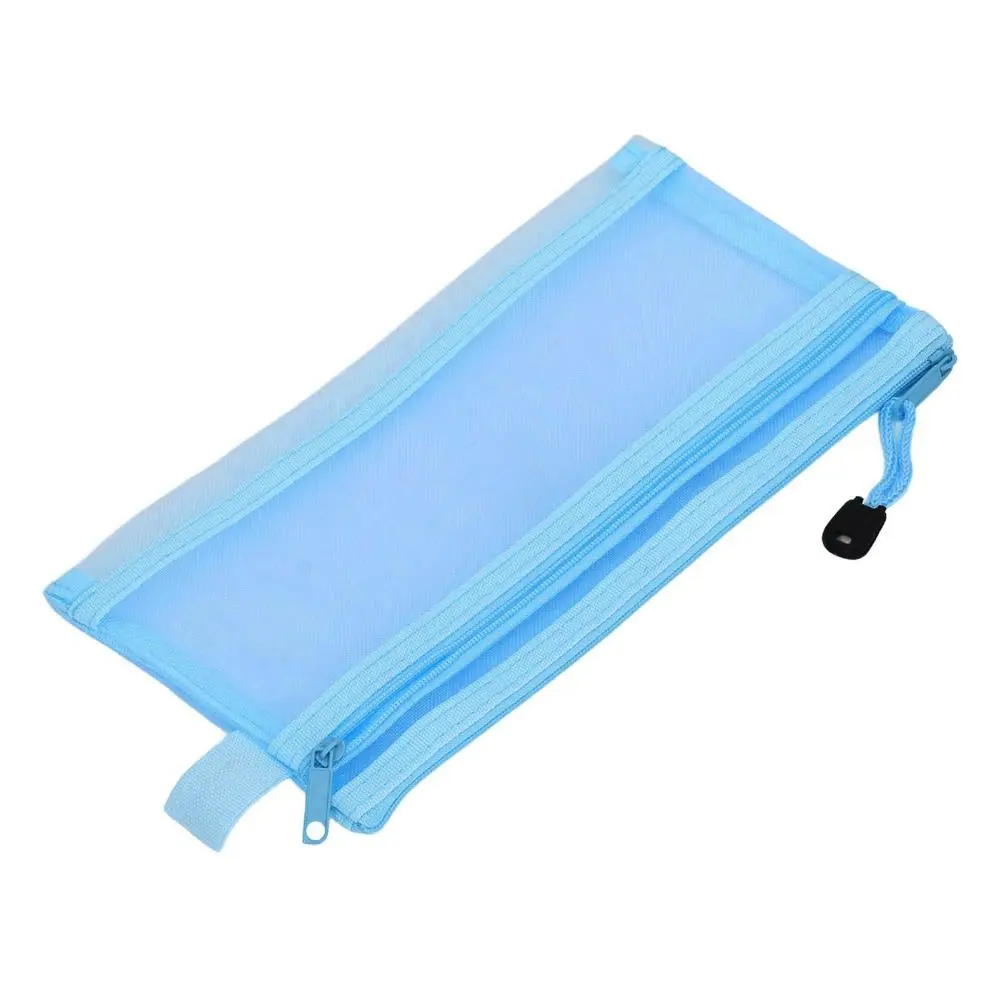 

10 шт. сетчатых папок-файлов формата А6, двухслойные, синие/розовые/черные/белые/серые, на молнии, для бумаги А6