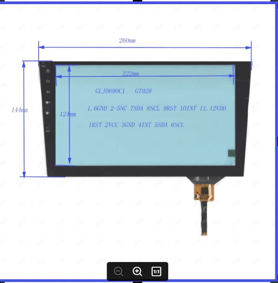 

ZhiYuSun Freeshipping GLJ0690C1 260*144mm 10.1inch Capacitive screen GT928