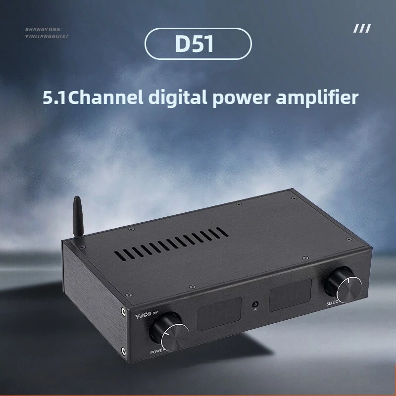 

D51 High Power TPA3116 5.1 Channel Digital HIFI Amplifier, Digital Tube Remote Control 5.1 Bluetooth APTX Home Power Amplifier