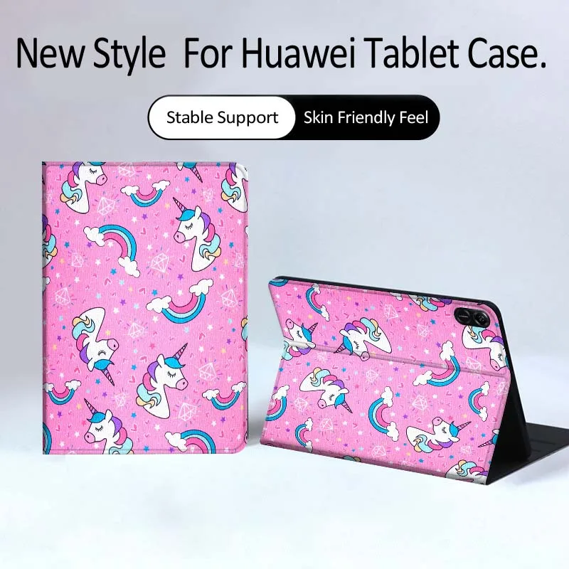 

Чехол для планшета с рисунком единорога розового цвета для Huawei MatePad Pro Air 12 X Honor Pad 8 V8 9 13 GT GT2 3 12,6 13,3 дюйма