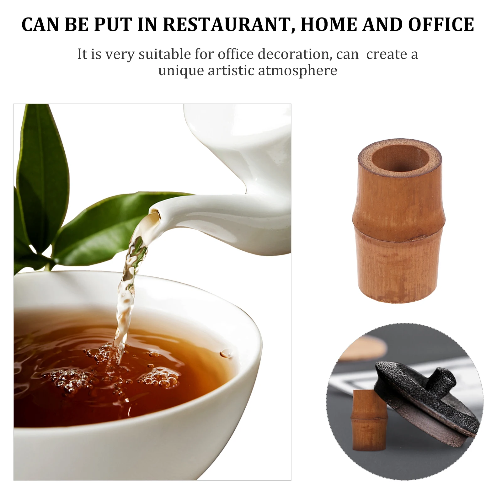 

Bamboo Lid Rest Teapot Holder Purple Material Compact Size Ideal Home Office Restaurant Desktop nament Tea Supplies