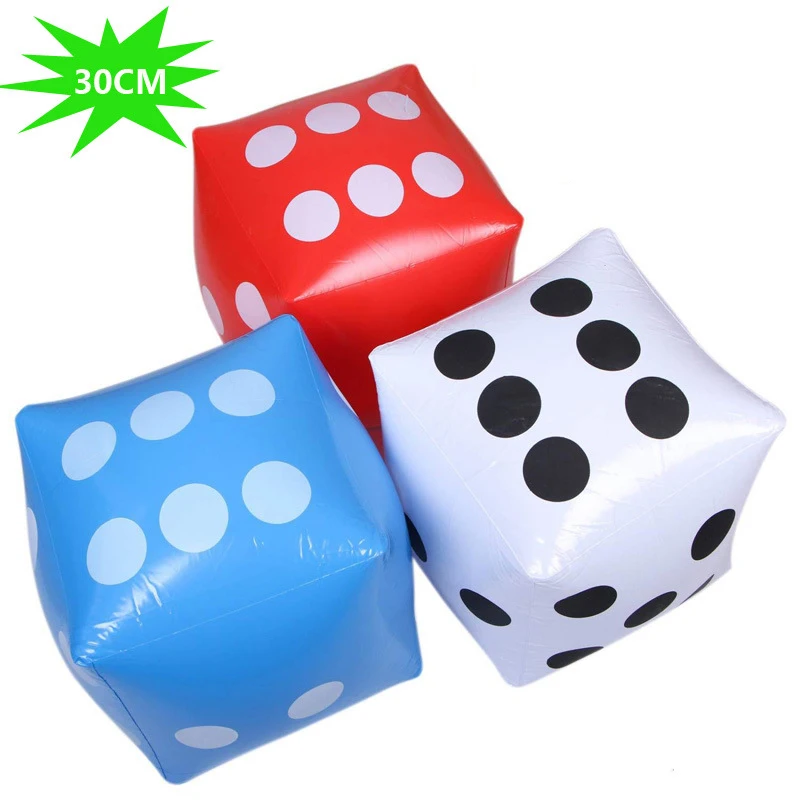 Funny Outdoor Inflatable Dice 30*30cm Pool Party Games Entertainment Dot Diagonal Giant Child Adults Game Play Cube Toy