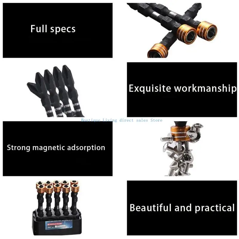 

PH2 Hardness 65mm Double for Cross for Head Electric Screwdriver Bit With Bracket Screw Driver with Ri