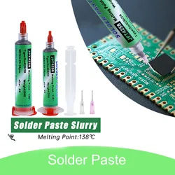 138℃ Low High Temperature Flux Lead-free Syringe Solder Paste No Clean Welding Paste, for Soldering Led Sn42bi58 Sn63 Smd Repair