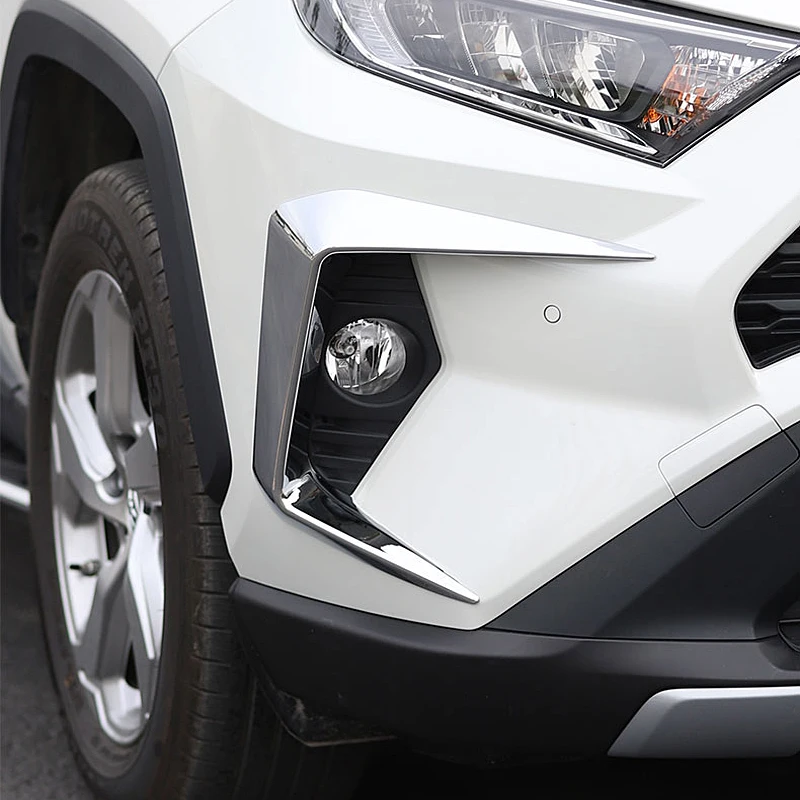 For Toyota RAV4 2019 2020 2021 2022 2023 2024 XA50 Hybrid Car Front Fog Lamp Eyebrow Spoiler Wind Knife Blade Cover Accessories