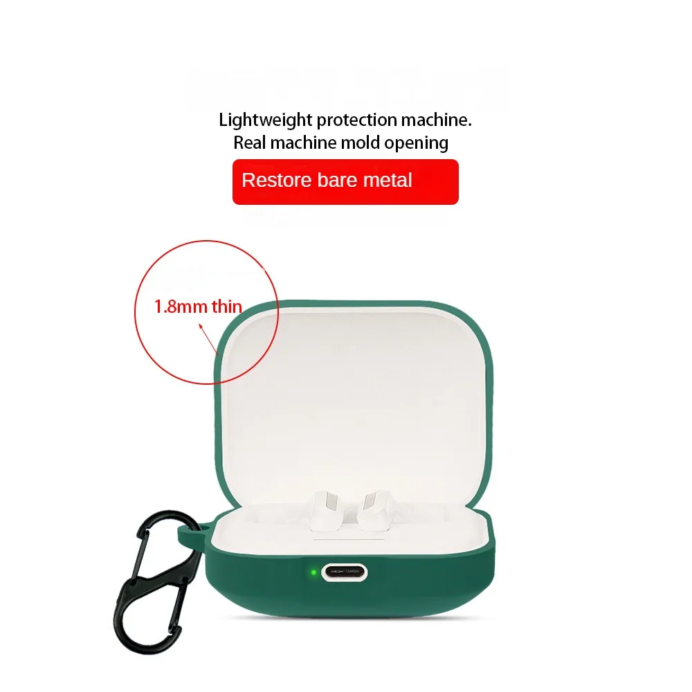 صندوق تخزين للبراعم 5 Ch مناسب لحافظة سماعة الرأس المصنوعة من السيليكون، أرز أحمر قابل للتطبيق، مقاوم للماء، سهولة الاستخدام