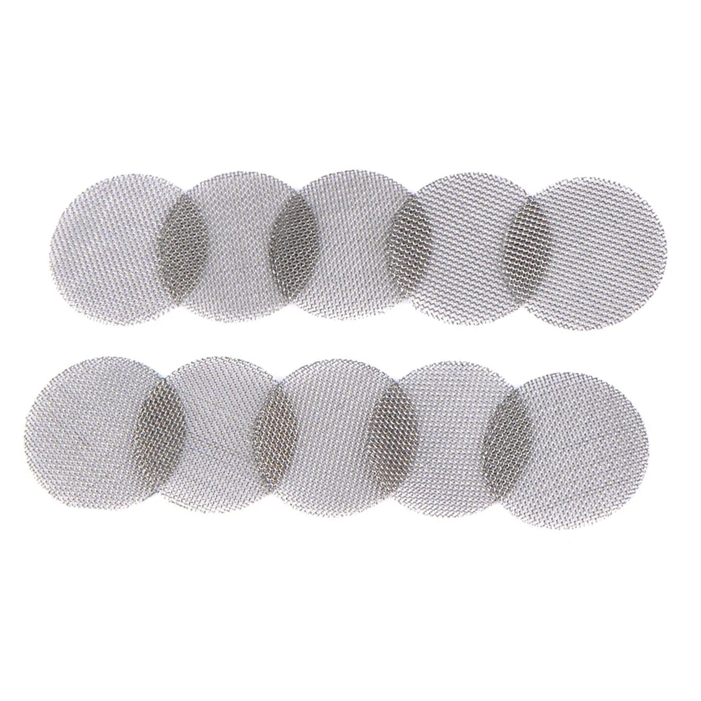 100 Stück Rauchfilter Siebfilter 10-20mm 304 Edelstahl Rauchfilter Pfeifentabakfilter Pfeifensieb Gaze – Detail 2