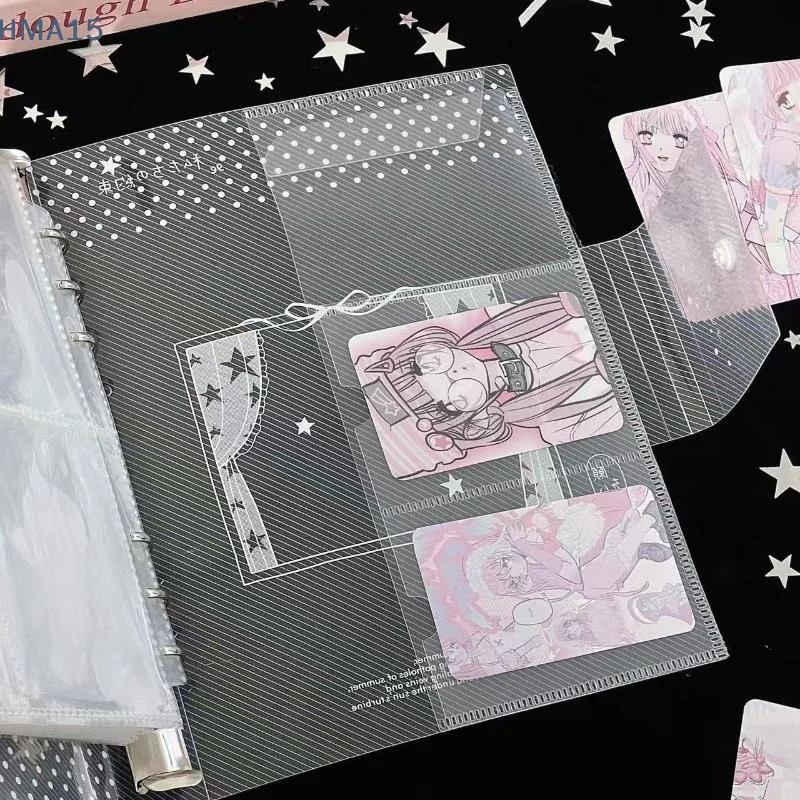 A5 Clear Transparent Loose-Leaf Binder Waterproof Album Organizer Reusable for Journal Planner Card Collection School Supplies