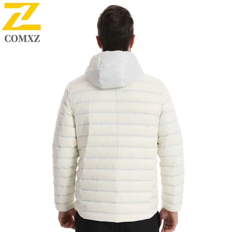 COMXZ  Winter New Down Jacket Classic Hooded 80% Duck Down Ski Warm Down Coat Casual sport Daily Style Warm Thickened Coat 2025