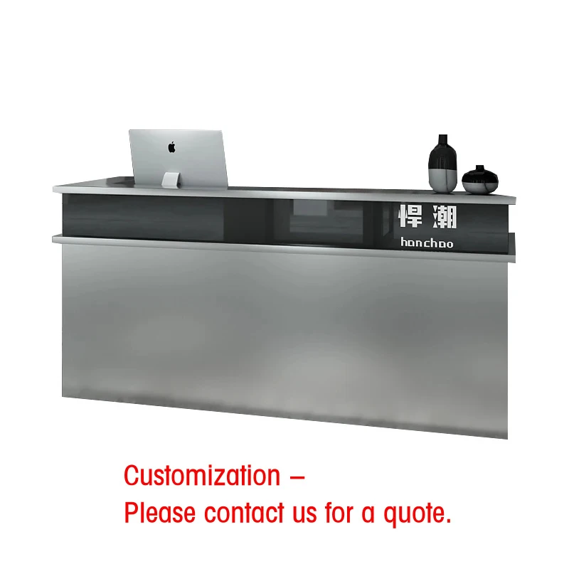 custom.More Design Modern Style Color Customizable Commercial Furniture Hotel Office Building Supermarket Reception Desks