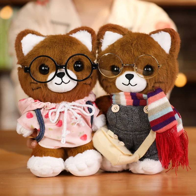 

26cm Cute Dress Up Lalafanfan Cafe Cat Plush Toy Stuffed Soft Kawaii Kitten Doll Animal Pillow Birthday Gift For Kids Children