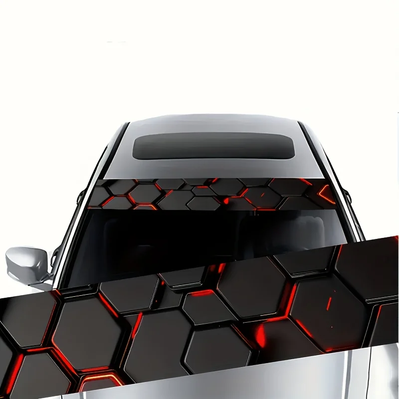 1 eye-catching car windshield sticker, waterproof and scratch-resistant vinyl, suitable for all models, personalized decoration