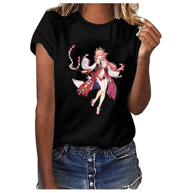 Anime Genshin Impact Raiden Keqing Hu Tao naszywki na ubrania termiczne naklejki transferowe DIY dzieci Tshirt żelazko na dla kobiet Appliqued