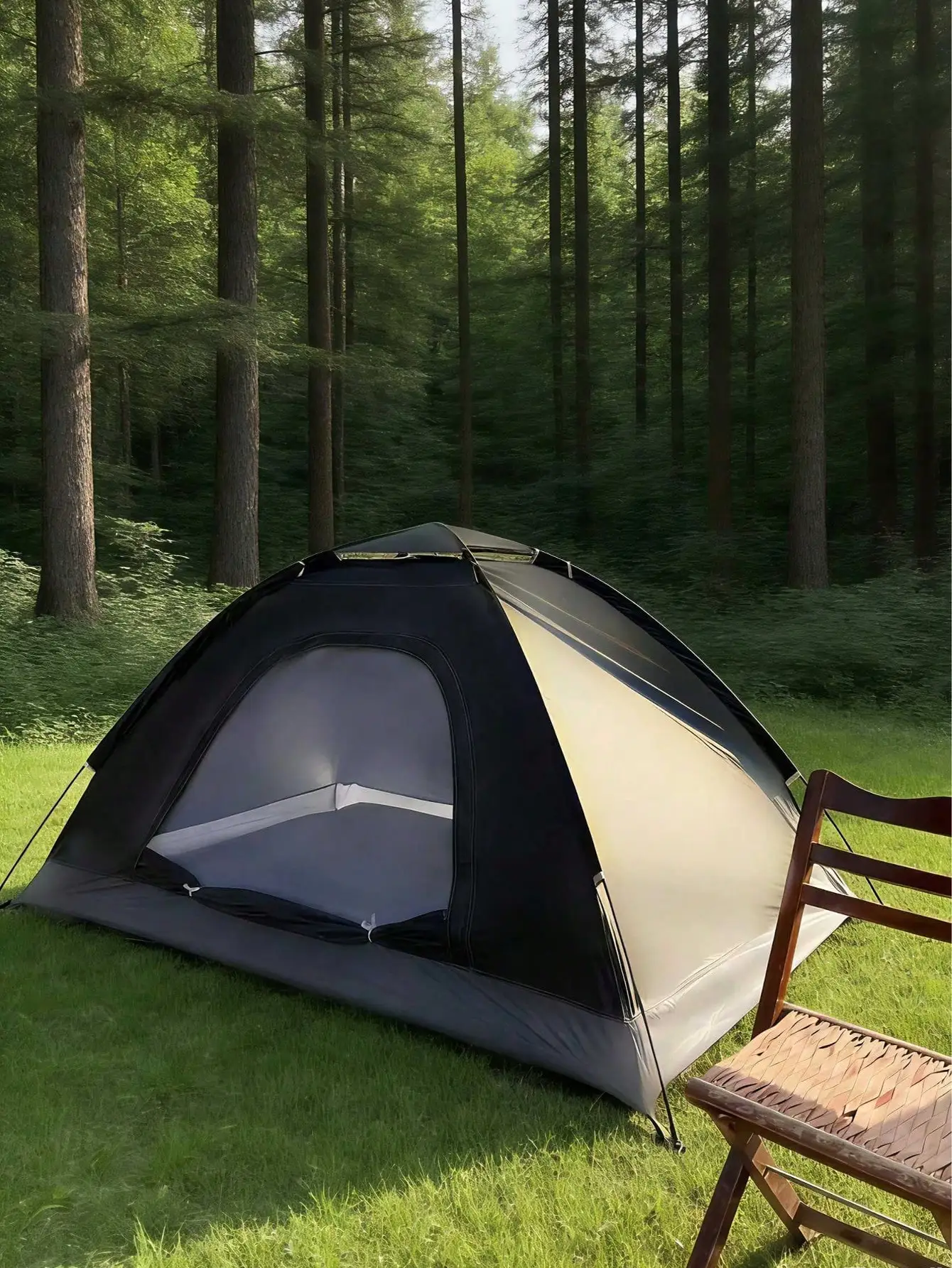 

1pc Waterproof, Sunproof Camping Tent For Outdoor, Park, Picnic, Fishing, With Mosquito Net, Easy To Assemble And Store