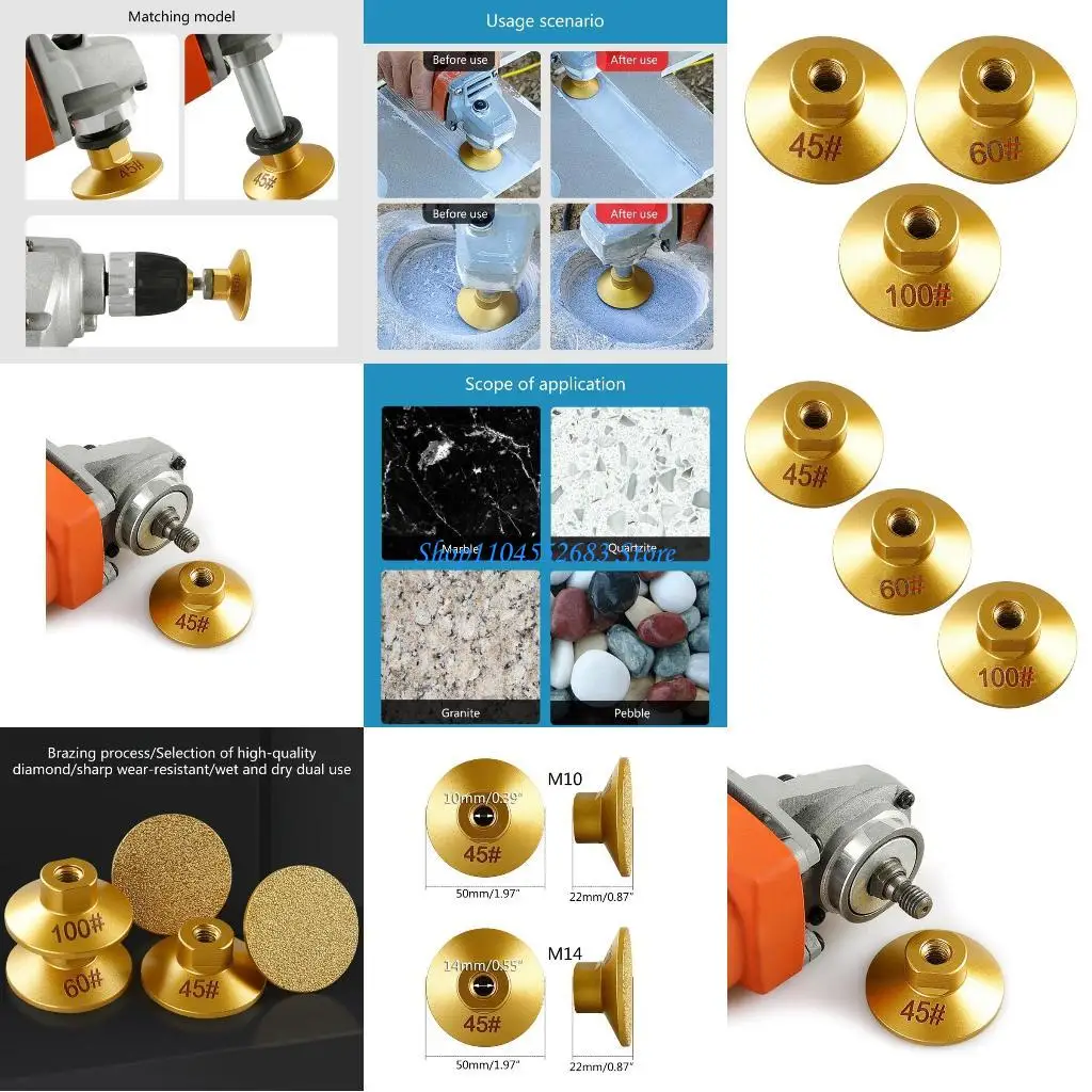 

Y6GD 2 "M10M14 Стопка шлифовальная головка идеально подходит для дома, мастерской, строительных площадок