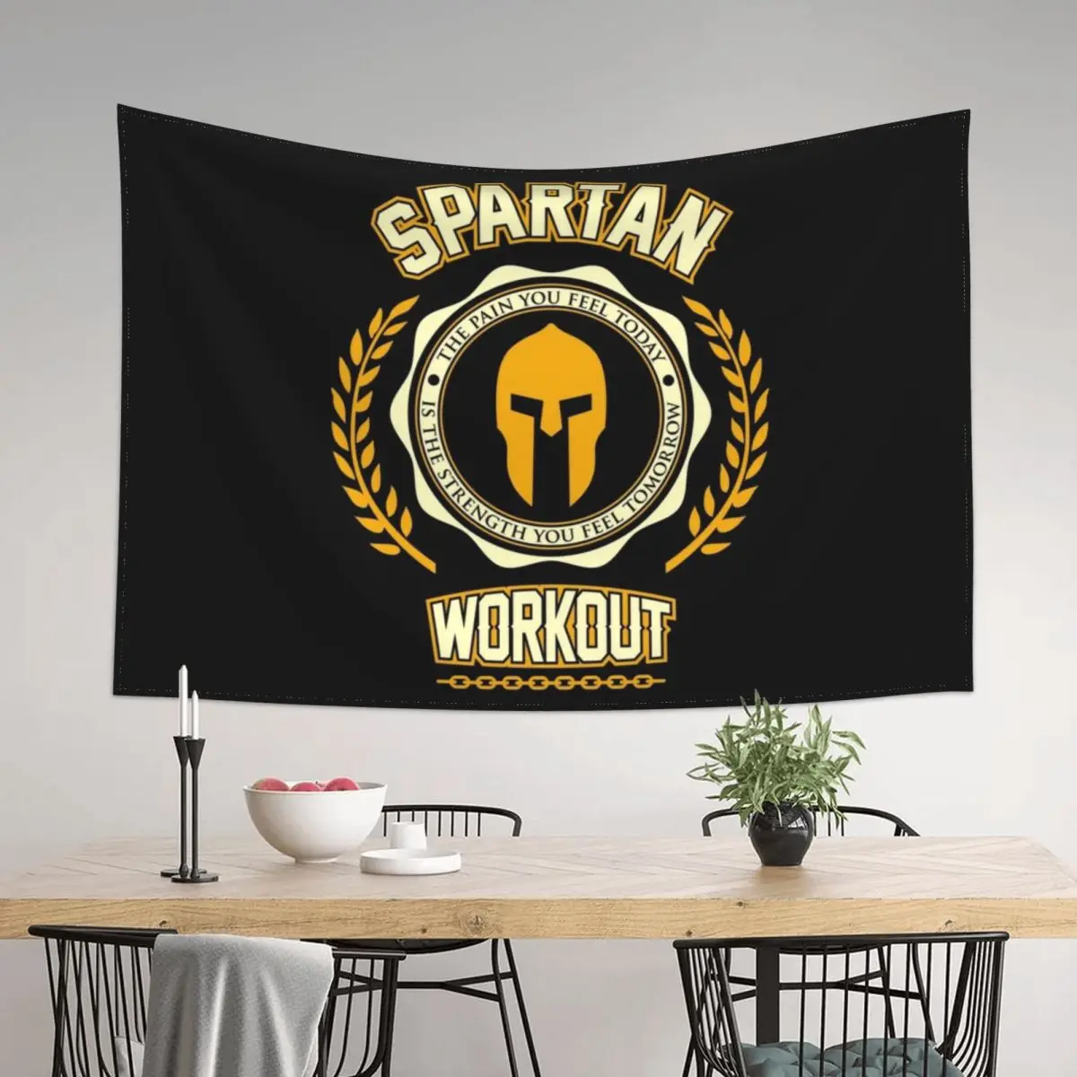

Spartan Workout Tapestry Wall Art Decoration Pictures Room Wall Bathroom Decor Tapestry