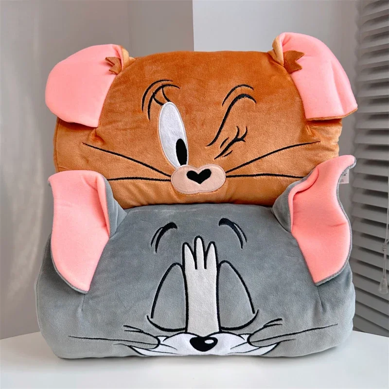32CM Tom i Jerry pluszowa zabawka figurki Anime śliczny miękki Tom kot Jerry Mouse pluszak ciepła poduszka wypchane zwierzę lalki prezent
