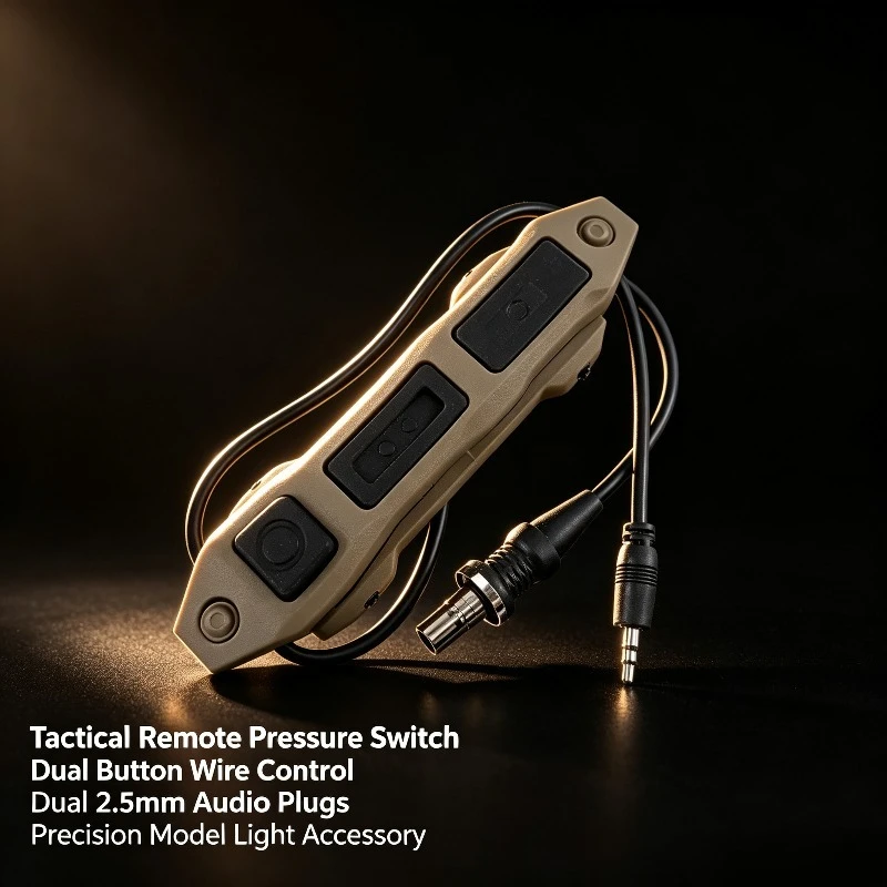Dual 2.5mm Audio Plug Fitting Two‑Key Cable Trigger For Hand‑assembled Toy Lamp Props