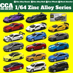 CCA 1/64 Diecast Alloy Toy Car For Children Metal BMW Audi Benz Chevrolet Ford Toyota Lexus Miniature Free Wheels Collection