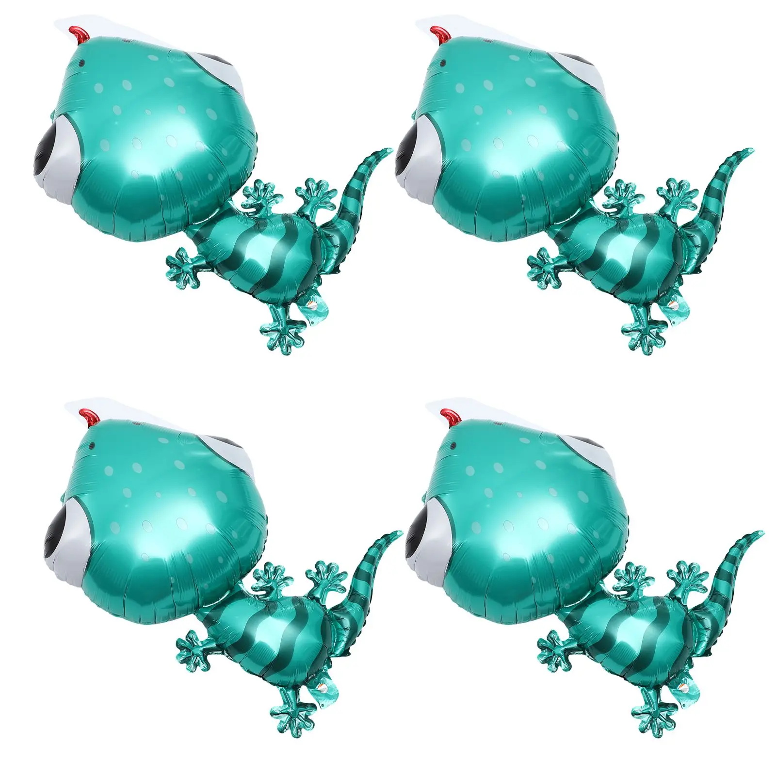 

4pcs Gecko Shaped Balloons Aluminum Film Party Decorations Cartoon Animal Theme Kids Birthday HomeDecoration