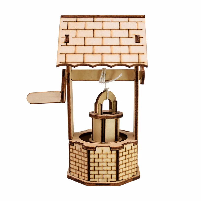 DIY Wooden Water Well Model Kit Science Experiment Physics Teaching Aid Kids STEM Educational Toy Manual Pump School Project!!!!