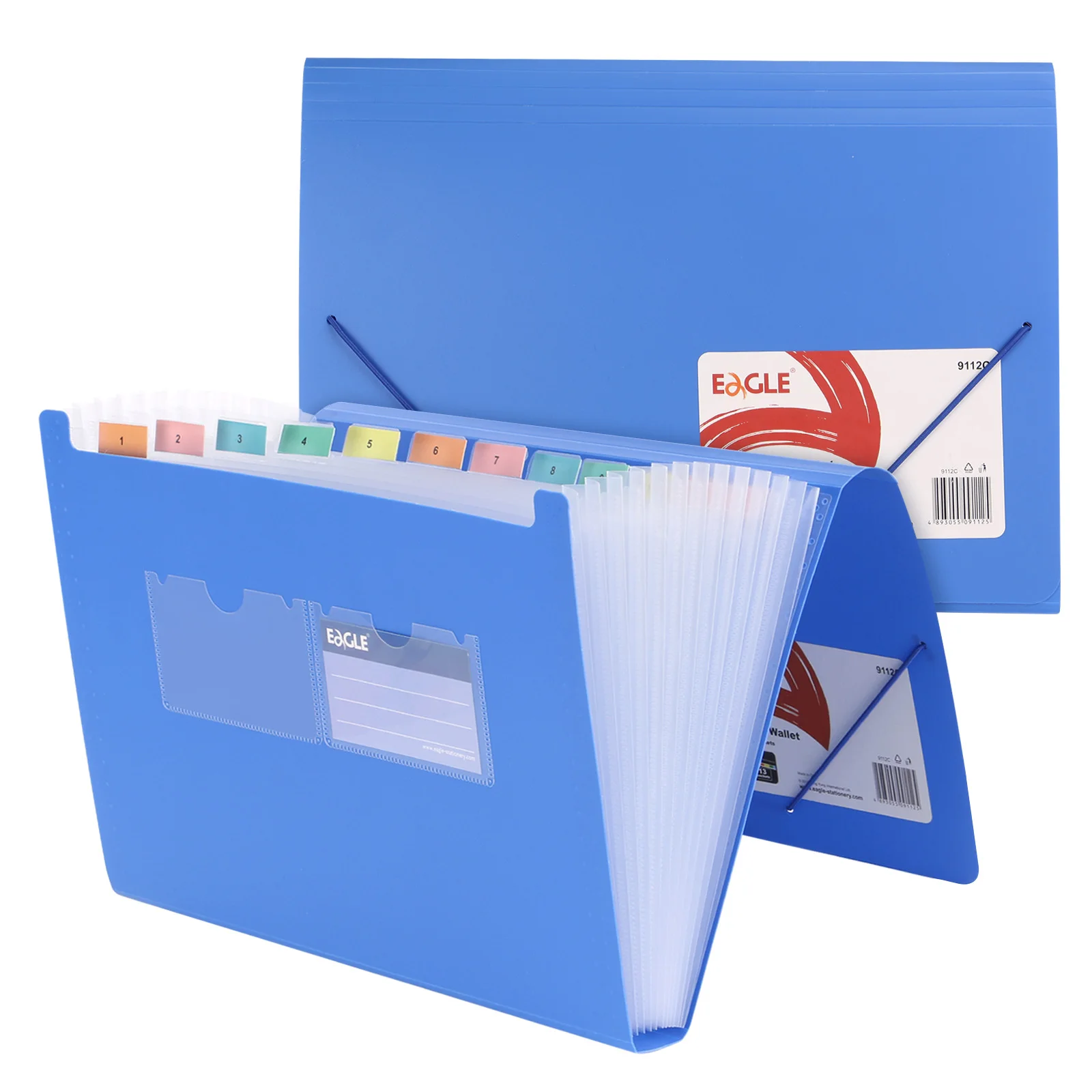EAGLE A4 Expanding File Folder 13 Pockets, 24 Index Tabs, Waterproof for Document Organization Paper/Bill/Receipt/Document