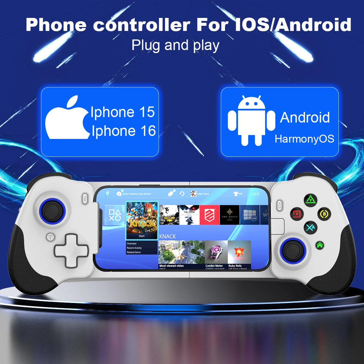 USB-C Mobile phone Game Controller For Android /I15 series MIF Gamepad Support  Cloud gaming  streaming Game Plug and Play For X