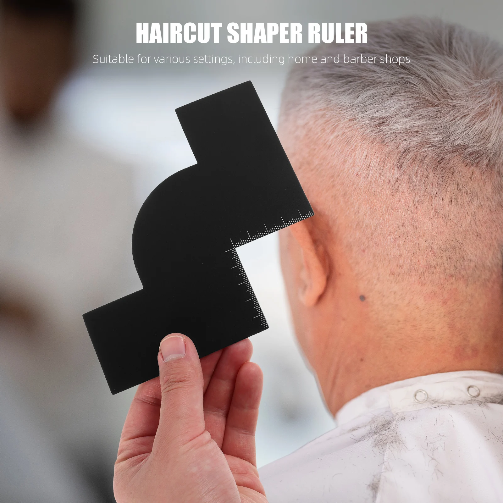 

2 Pcs Hairdressing Tool Barber Line up Card Precision Ruler Beard Styling Guide Men Black Cards Durable PP Home Use Hairline
