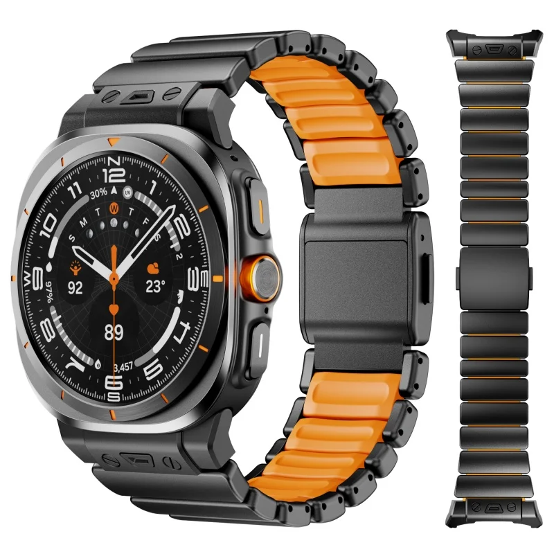 Armband für Samsung Galaxy Watch Ultra 2025 47 mm, luxuriöses Edelstahlarmband für GALAXY ULTRA 47 mm 2024 Herren-Metallband Correa