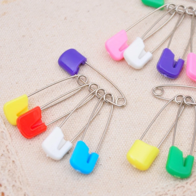 50 Stück 4/5,4 cm Edelstahl-Sicherheitsnadeln mit Kunststoffkopf für Babywindeln, zum Nähen, Quilten, Stricken, als Maschenmarkierer – Detail 8