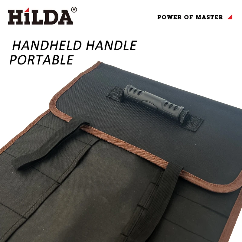 HILDA 1pc 3-color Optional Roll Type Storage Bag Electrician Repair Bag Thickened Wear-resistant Canvas Tools Bag