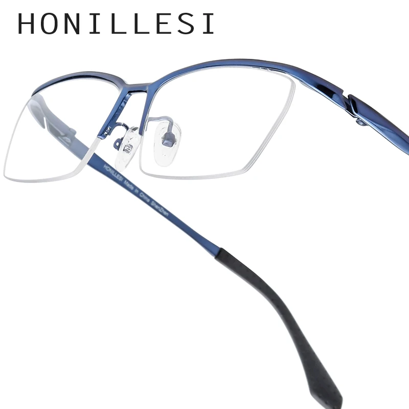 FONEX HONILLESI Titanium Glasses Frame Men Brand Designer Semi Rimless Ultralight Eyeglasses High-end Sports Half  Eyewear 7306