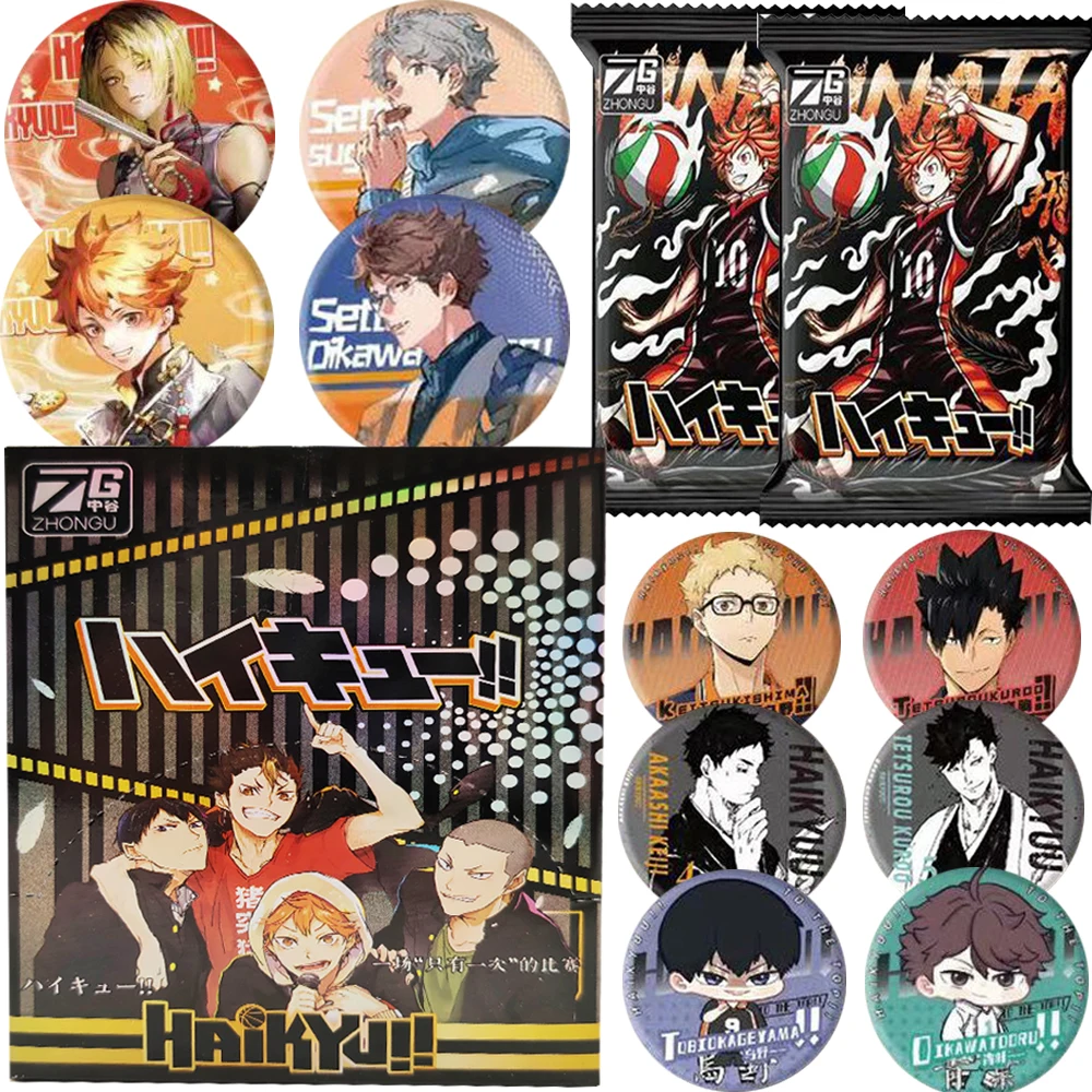 

Popular Anime Haikyuu!! Round Fun Cartoon Cute Brooch Fans' Favorite Characters Cosplay Clothes Backpack Accessories Gifts Badge