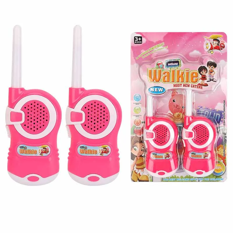 Bambini Outdoor Indoor Cartoon Cute Plastic Walkie-talkie Toys Kids Fun Play House Wireless Call giocattoli di interazione genitore-figlio