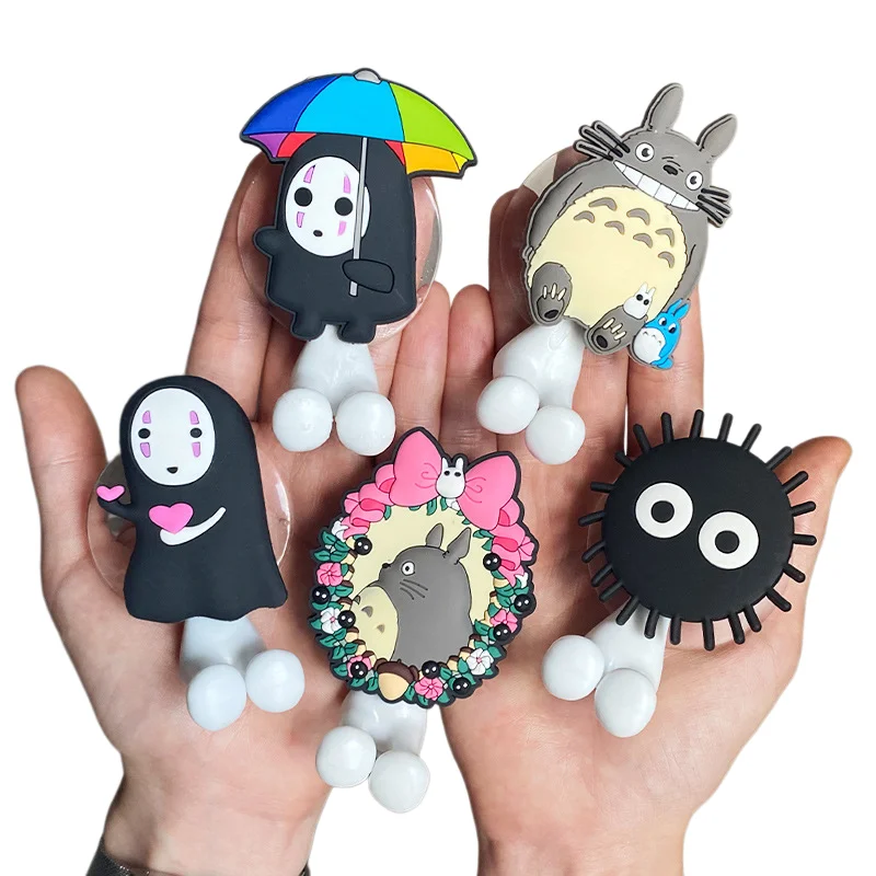 1Pc Cartoon Anime Totoro Figure toothbrush Holder Wall Ooth Brush Storage Rack with Suction Cup Bathroom Organizer Kids Gifts - view 6