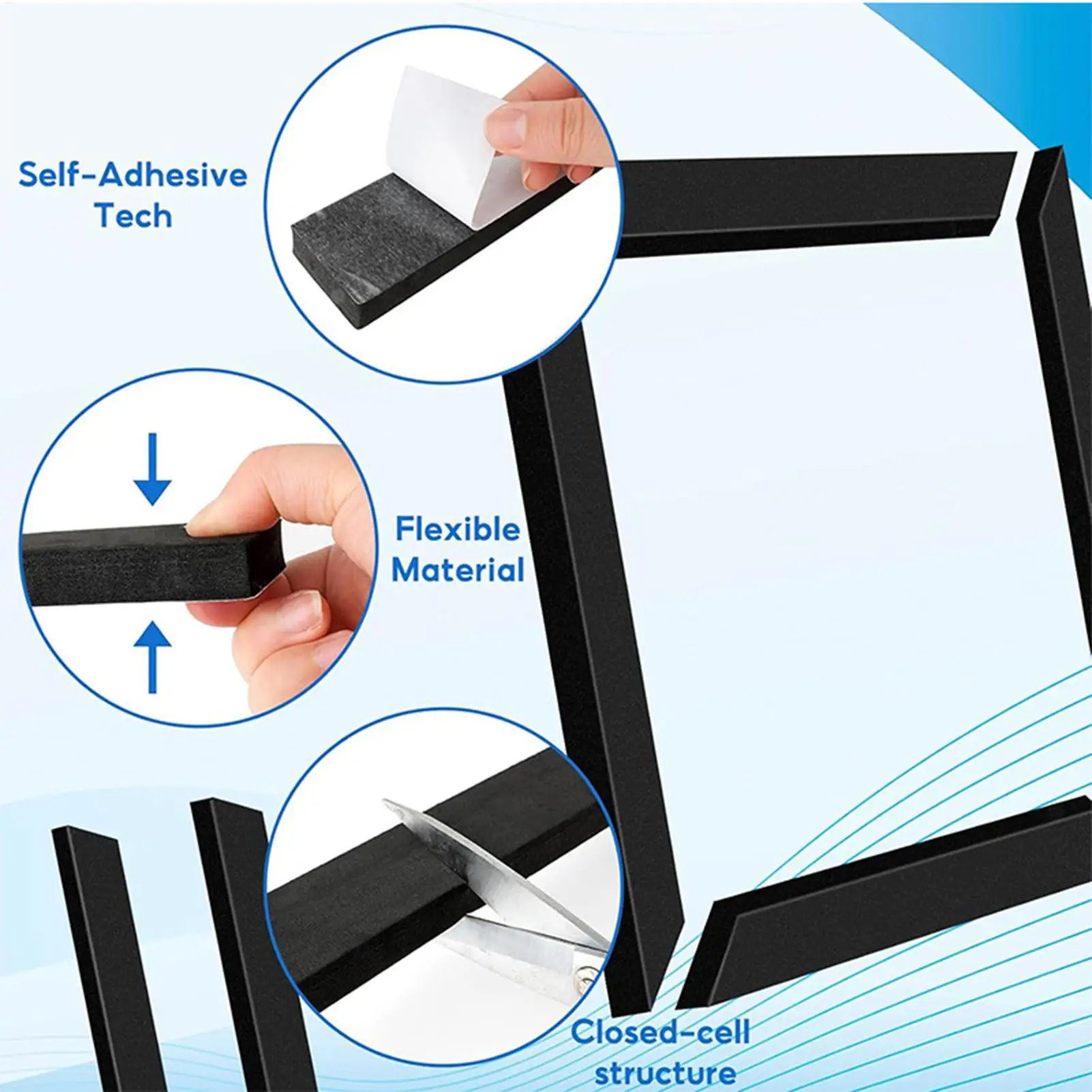 

Водонепроницаемая самоклеящаяся выравнивающая прокладка для кондиционера RV, прокладка для рамы кондиционера RV, для аренды, кухни, спальни, гостиной