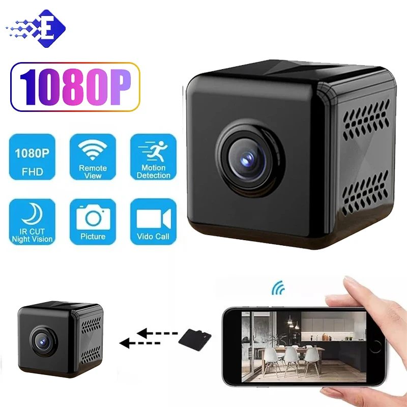 Mini Home Camera Indoor Security Wireless Outdoor WiFi Monitor Safety Surveillance Night Vision Camcorder IP Cam Video Recorder