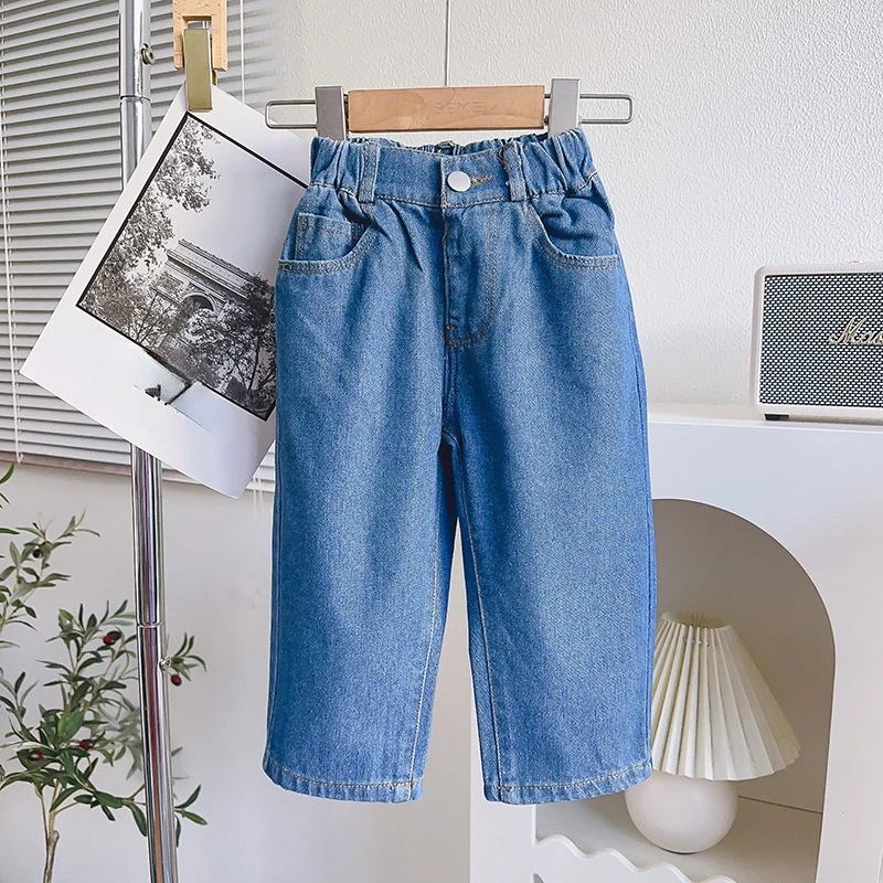 Kids Jeans Spring Girls Casual Trousers Children Clothing Denim Pants Fashion Party Toddler Girl Jeans Fall Baby Girl Clothes