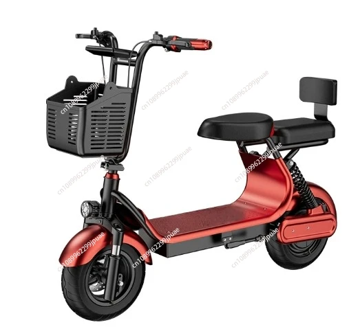 

Parent Child 2 Wheels Electric Scooter 2 Seats For Adults 1000W 48V Family Lightweight Mobility Scooter With Basket